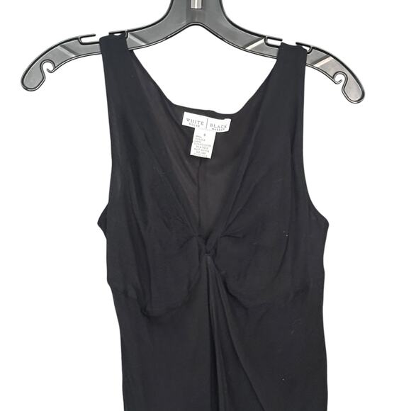 White House Black Market Little Black Dress Maxi 6 100% Silk Elegant Stylish - Picture 2 of 7